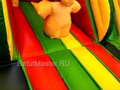 Надувной батут "Зверята с крышей" 10*7*6 м