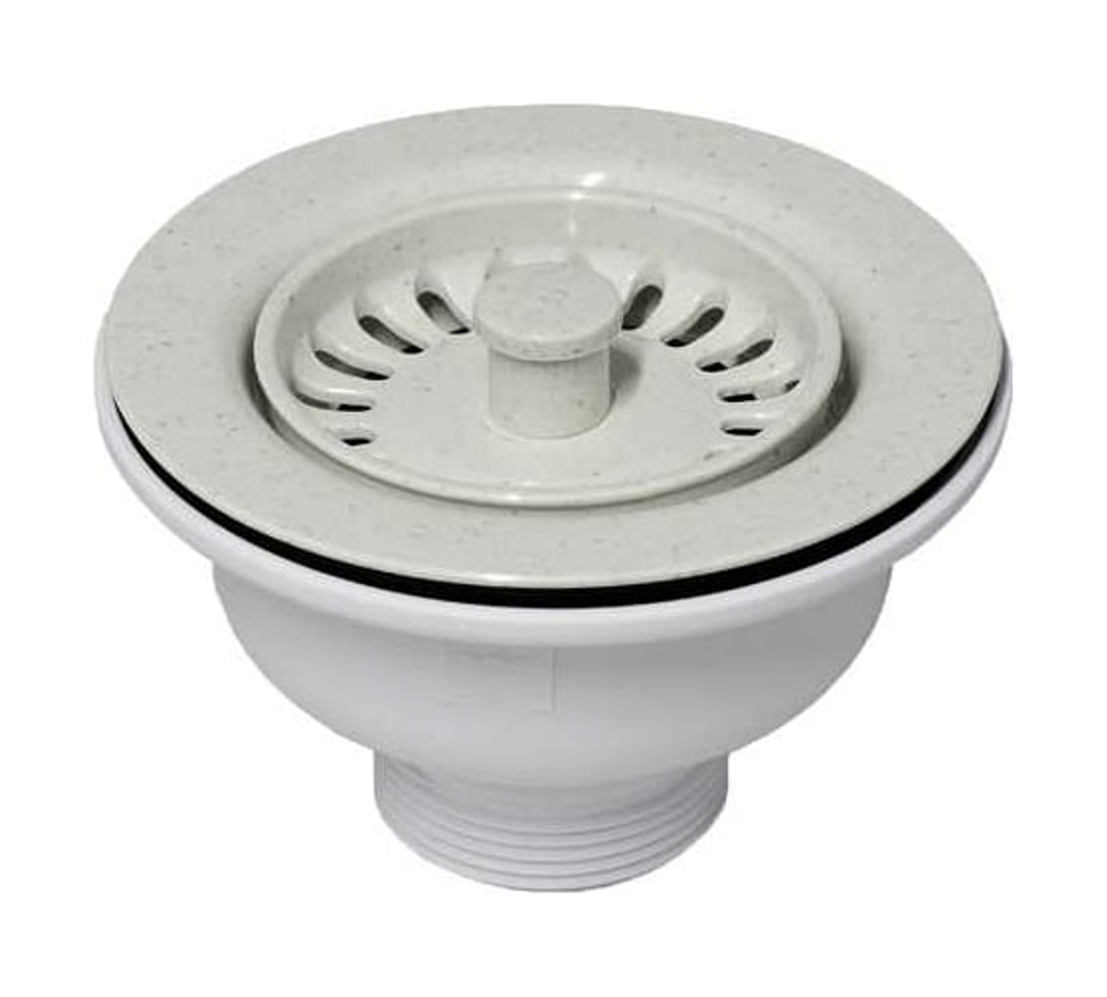 ВЫПУСК ДЛЯ СИФОНА ф40-113мм цвет-.полярный бел.фак.гранит h=70мм McAlpine MRSKW7-PWG (1160643)