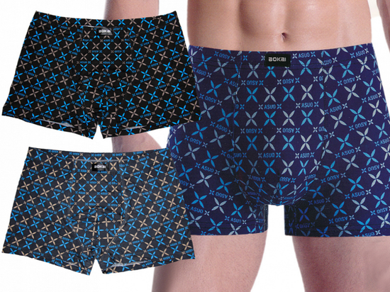 Трусы мужские боксеры (2шт) Bokai 936 BK,черный+синий