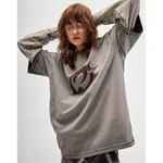 Футболка SoWhat? из плотного хлопка светло-серая