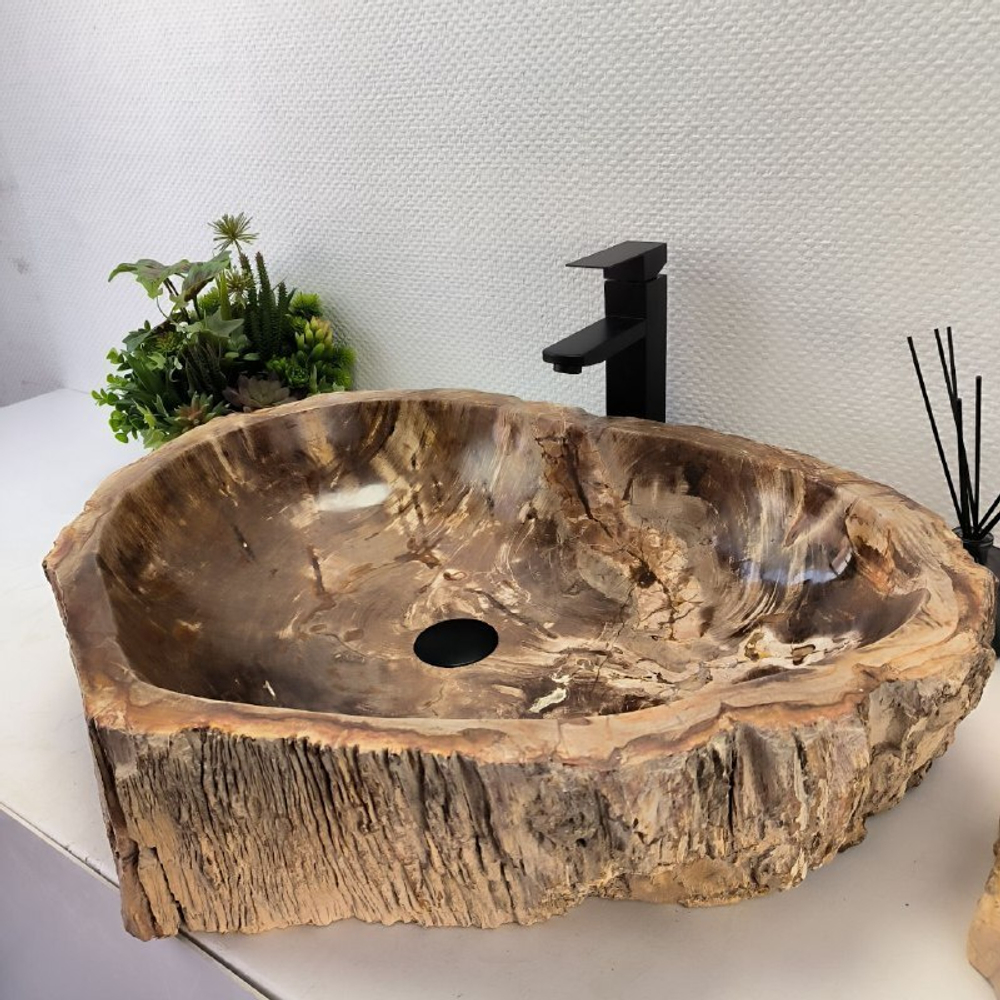 Раковина из окаменелого дерева OD-62379 69*52*15