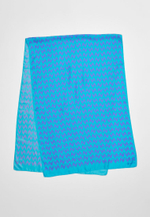 Шелковый палантин SOROKONOZHKA BLUE/PURPLE 68×200