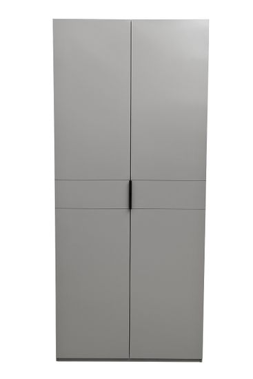 GD-10013/2-6 Шкаф Alto двухд с полками, цвет серый Кобальт, фасад глухой 100*57*228.5см