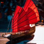 Сборная модель «Корабль c парусами Джонка» (EWA) - Деревянный конструктор, сборная механическая модель, судомоделизм, 3D пазл, сделай сам