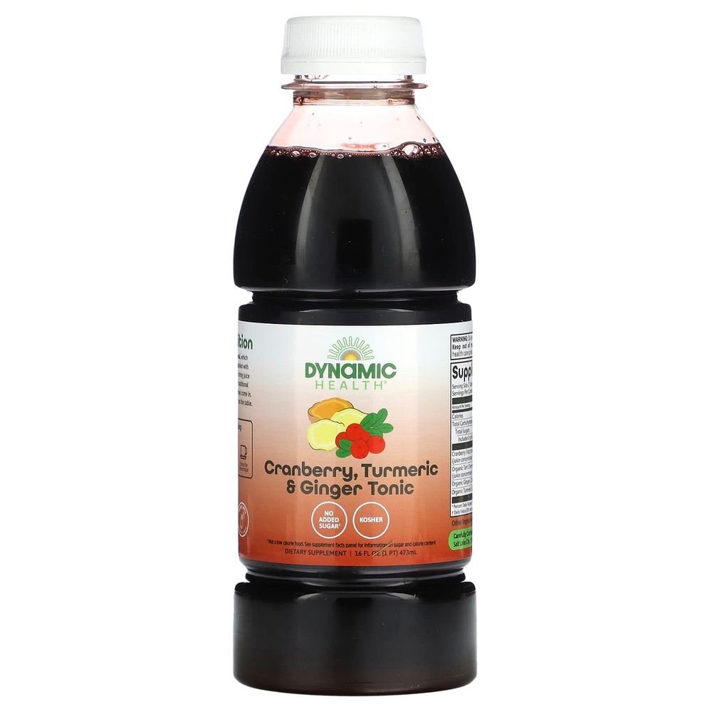 Dynamic Health, клюква, куркума и имбирь, тоник, 473 мл (16 жидк. унций)