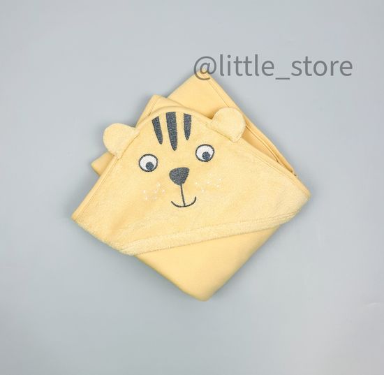 Полотенце махровое/хлопковое «Тигренок» светлая мимоза