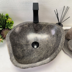 Раковина из речного камня RS-63860 (45*40*14) 0121
