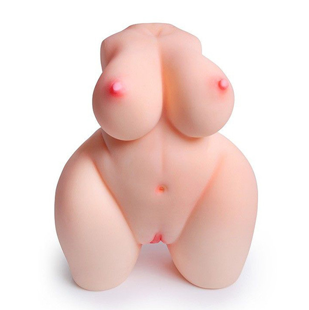 Телесный мастурбатор в форме пышного женского полуторса Bior Toys Erowoman-Eroman EE-10283