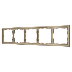 Рамка пластиковая FRM-NOBE-SFPL-5-GD (Arlight, Золотой песок) 054229