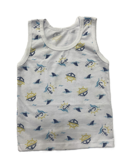 Майка на мальчика из кулирки (100 % хлопок) на рост 86 см