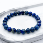 Браслет, лазурит, диаметр бусин около 8 мм, размер 17 см