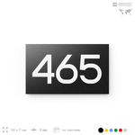 Номер на дверь 465, табличка на дверь для офиса, квартиры, кабинета, аудитории, склада, черная 120х70 мм, Айдентика Технолоджи