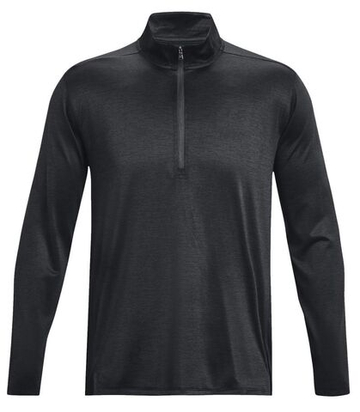 Мужская теннисная футболка с длинным рукавом Under Armour Tech Vent 1/2 Zip - черная