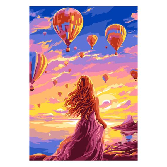 Nömrəli Rəngləmə Lori 20*28,5 Сm &quot;Провожая мечту &quot;