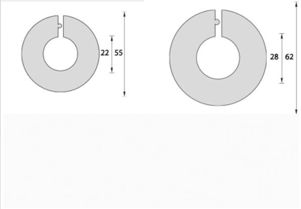 Розетта для труб 28мм "ИД" Белая (3/4")
