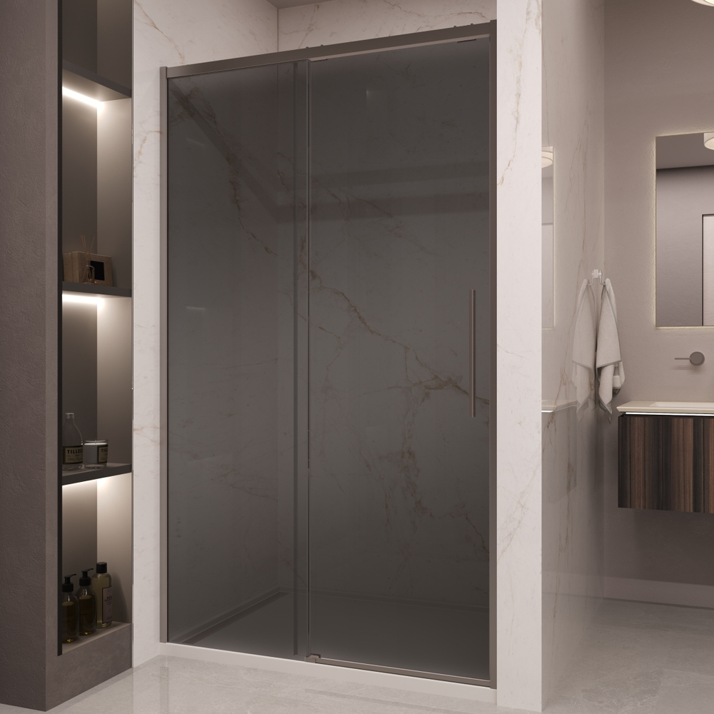 Душевая дверь Stella VDS-1ST120CGGM, 1200, вороненая сталь, стекло тонированное