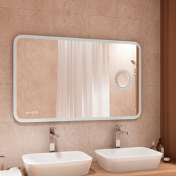 Зеркало "Bliss Led" 1200х800 с увеличительным зеркалом, часами