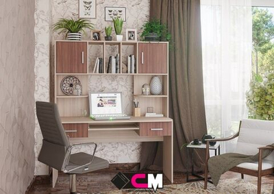 Стол компьютерный № 8 шимо темный/шимо светлый (Стендмебель)