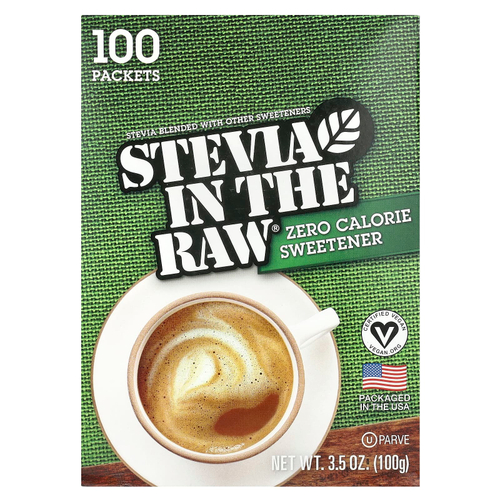 In the Raw, Stevia In The Raw®, нулевой подсластитель, 100 пакетиков, 100 г (3,5 унции)