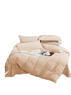 Пододеяльник Simple House "Ivory" 1,5-спальный на молнии 145x215 см, ткань полисатин (жатка)