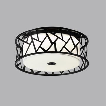 7700/40L AVRA LED SN 056 Светильник металл/ткань/стекло/белый/черный LED 40Вт 3000-6000K D500 IP20 пульт ДУ FABIANA