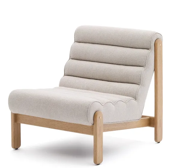 Кресло Magira из дуба с натуральной отделкой, бежевое