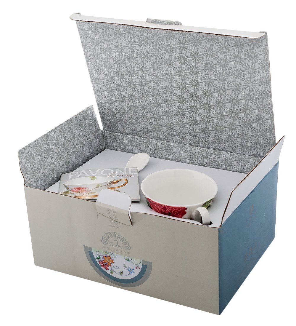 Pavone JS-11 Чайная пара «Роза Рафаэлло»