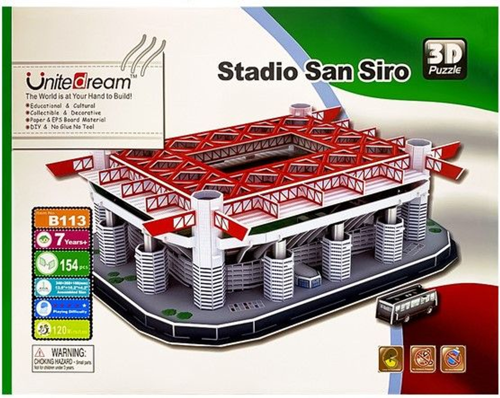 3D Пазл-конструктор Стадион Энфилд, Ливерпуль, 130 деталей, из пенокартона, для сборки и игры, подарок мальчику