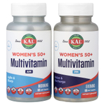 KAL, Мультивитамины для женщин старше 50 лет, утром и вечером, 2 пакетика, 60 таблеток в каждом