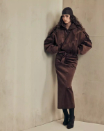 Юбка миди из вельвета