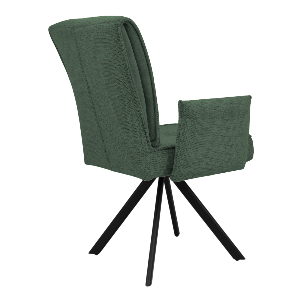 Стул поворотный "Понсо 360" (арт. 115П8), велюр Сиерра 17 зеленый, ножка профильная черная