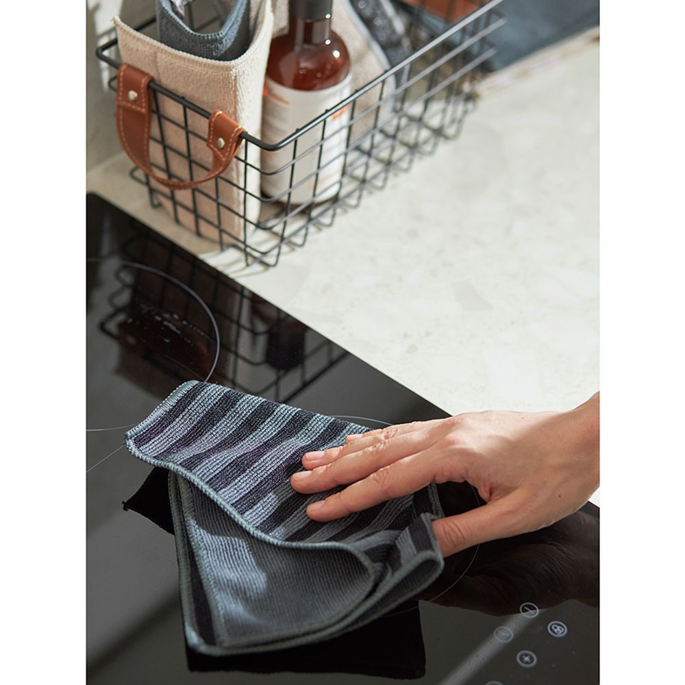 Набор салфеток двухсторонних для сильных загрязнений Cozy Clean, 30х30 см, темно-серые, 2 шт.