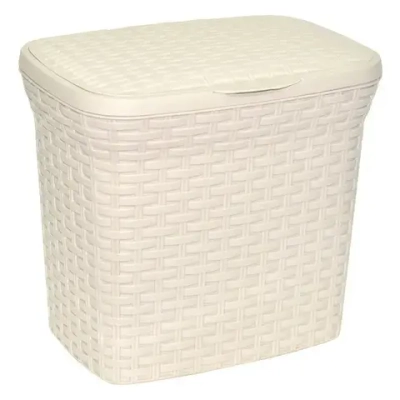 Контейнер для стирального порошка 10л Ротанг слоновая кость