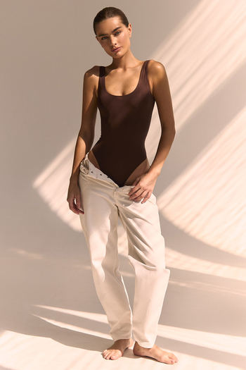 Боди на широких бретелях SKIN Шоколад