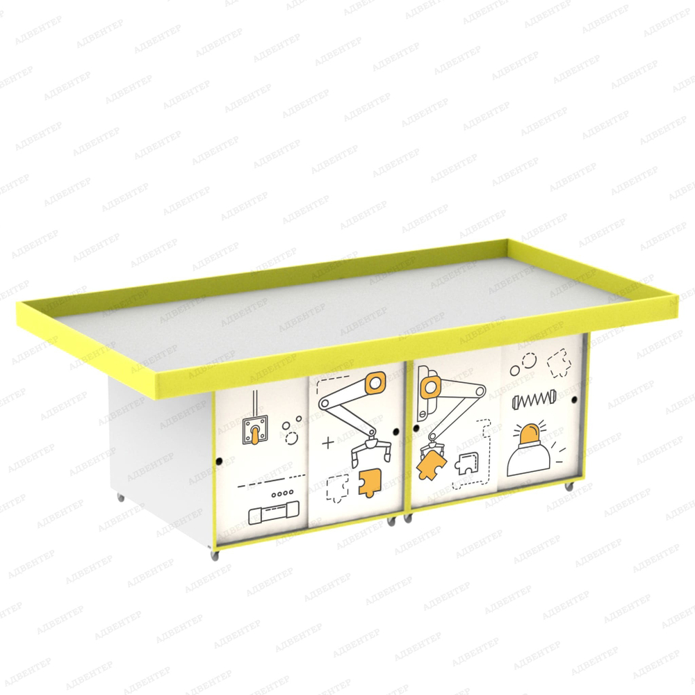Стол для соревнований и занятий по робототехнике на колёсах с закрытыми ячейками СТАНДАРТ