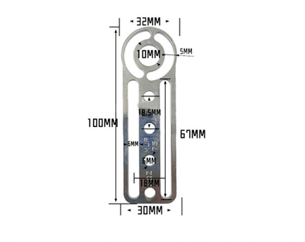 Parallel m10 bracket 100mm