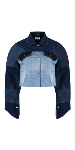 Пэчворк куртка с регланом-кокеткой