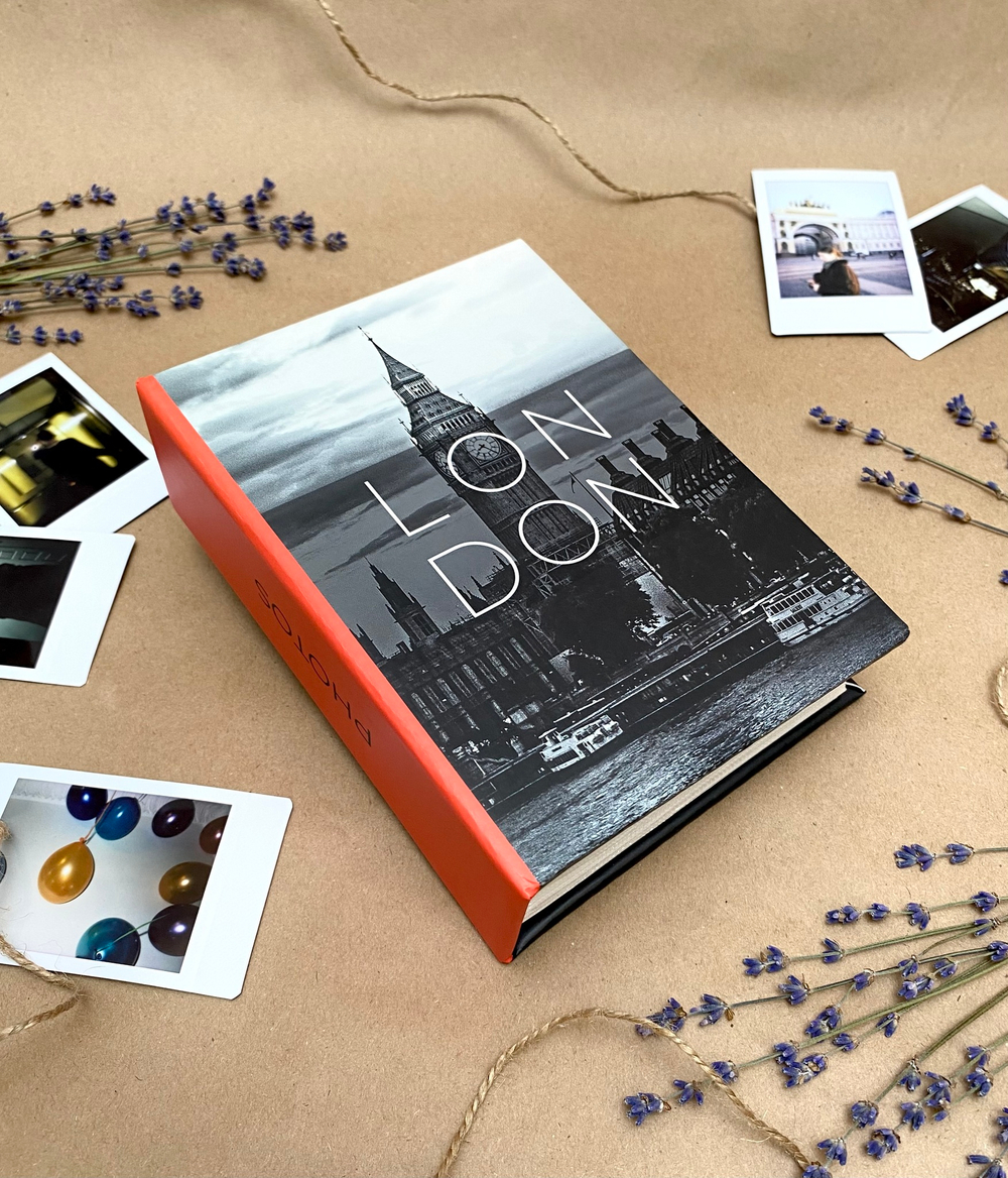 Фотоальбом на 100 фото 10х15 см с кармашками, "travel traces" Лондон