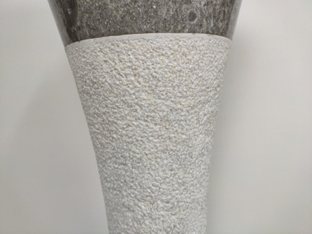 Раковина напольная из мрамора Pedestal Cream/Greey MN-390 (40*40*90 см)