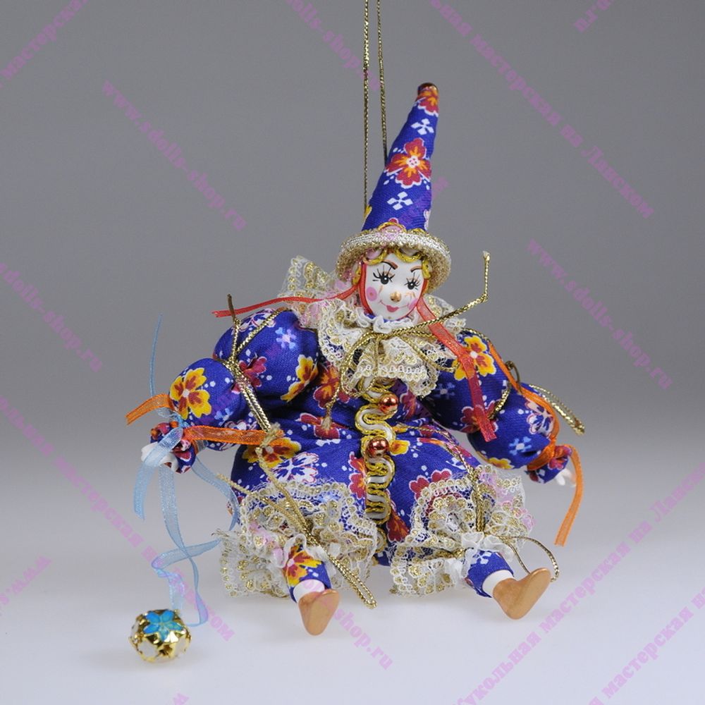 Ёлочная игрушка Сидячий клоун