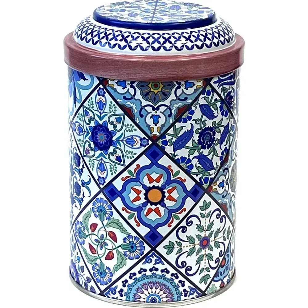 Банка жестяная Времена года (синяя) Ц99h145v110-01963