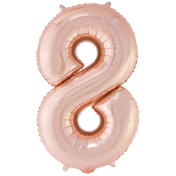 Шары цифры гелиевые Розовое Золото 102 см