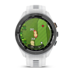 Умные часы Garmin Approach S70 (42 мм) с черным керамическим безелем и белым ремешком