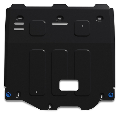 Защита картера и КПП Rival для Kia Cerato IV рестайлинг (V - 1.6; 2.0) 2021-н.в., сталь 1.5 мм, с крепежом, штампованная, 111.2864.1