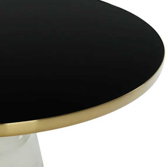 Кофейный стол Vaso Glass Ø75х38 см, серый