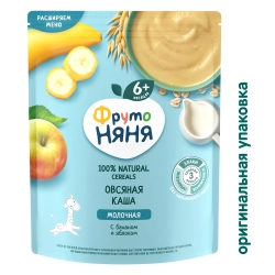 Каша Фрутоняня молочная Овсяная с бананом и яблоком 200г с 6 месяцев