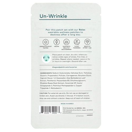 The Good Patch, Un-Wrinkle, 4 патча