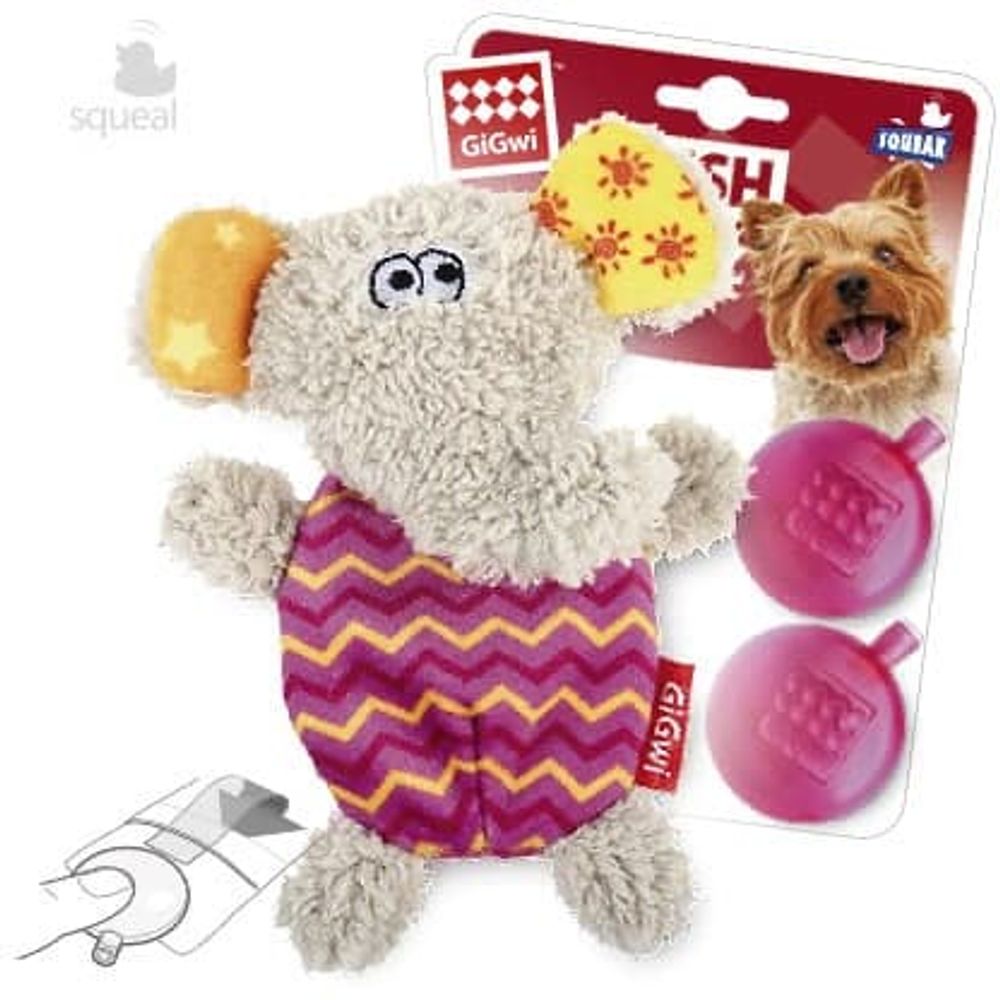 GiGwi 75302 Игрушка для собак Слон 13 см с пищалкой