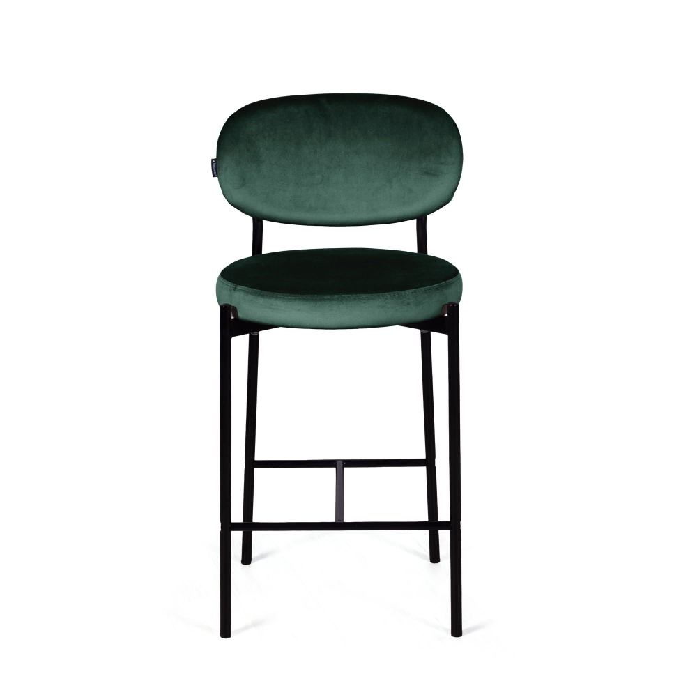Стул полубарный Mason, бархат зеленый 19