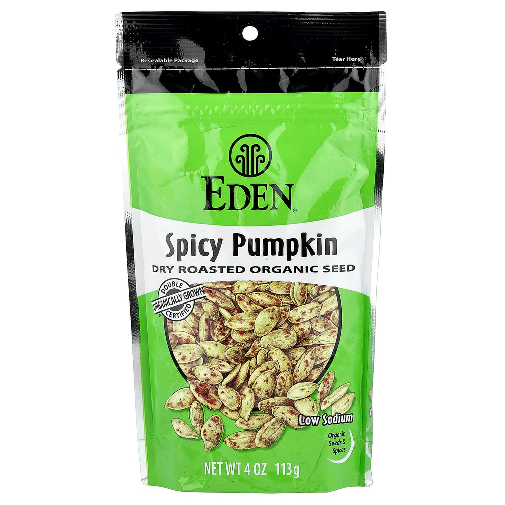 Eden Foods, органические пряные семена тыквы, обжаренные, 113 г (4 унции)